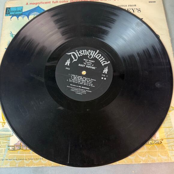 Vintage 1964 Walt Disney Mary Poppins Stories & Songs Vinyl Record - Picture 6 of 6